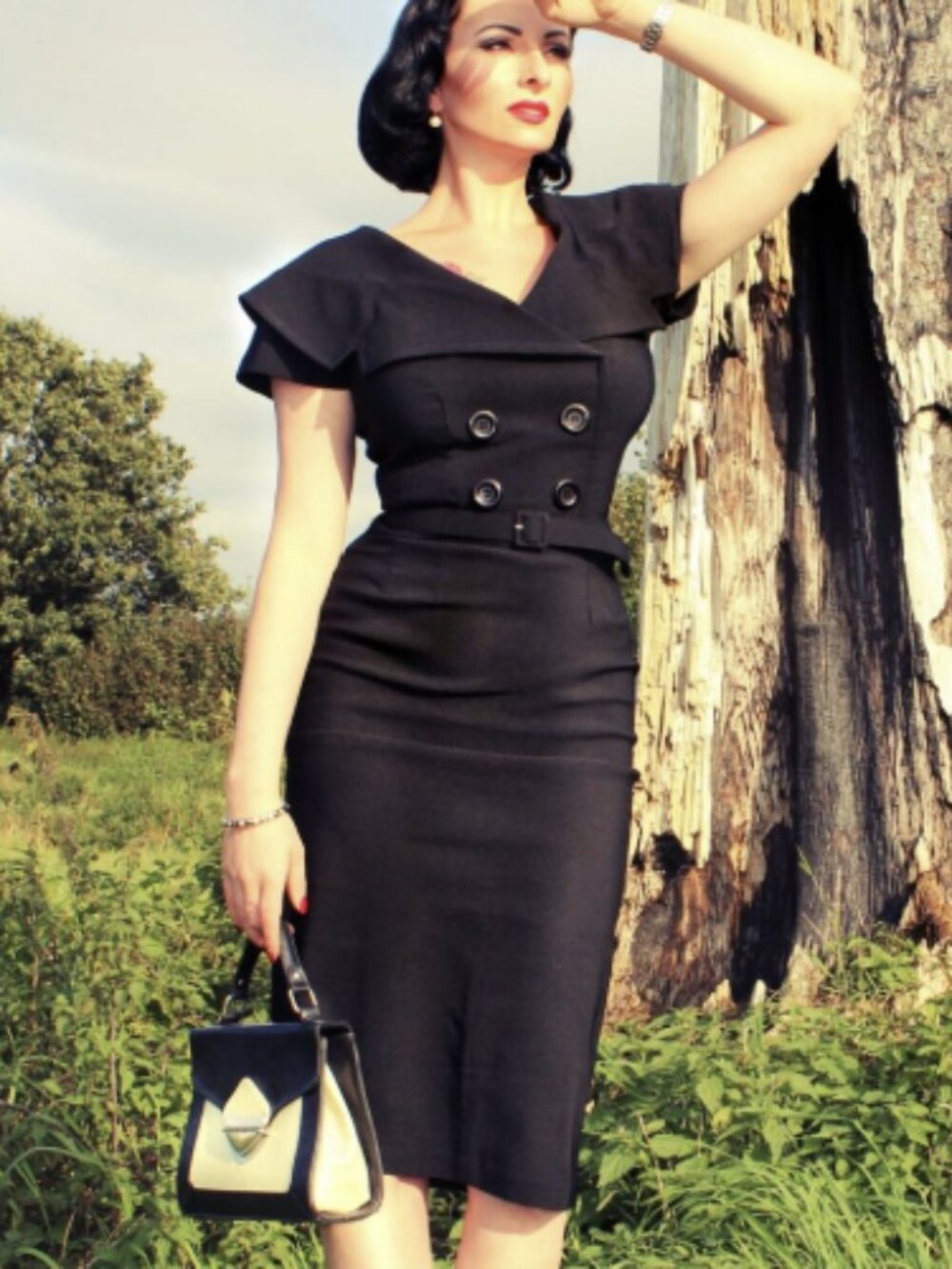 Bettie Page Secretary Pencil Dress XL